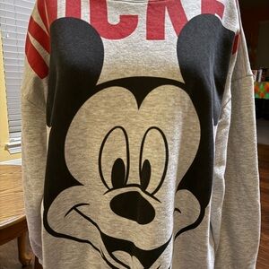 Vintage Heather Gray Mickey Mouse Sweatshirt